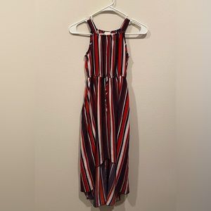 Girls Summer Red/White/Blue Size 8 Sleeveless Dress